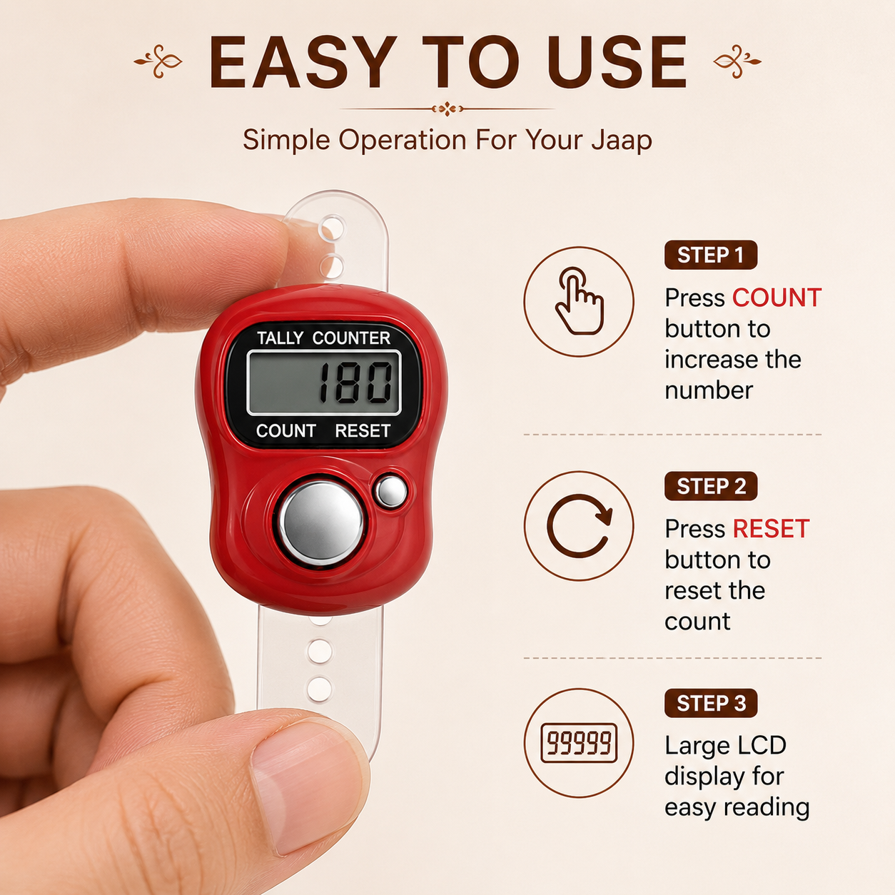 Sukhaum™ Digital Jaap Counter Ring (BUY 2 GET 2 FREE)