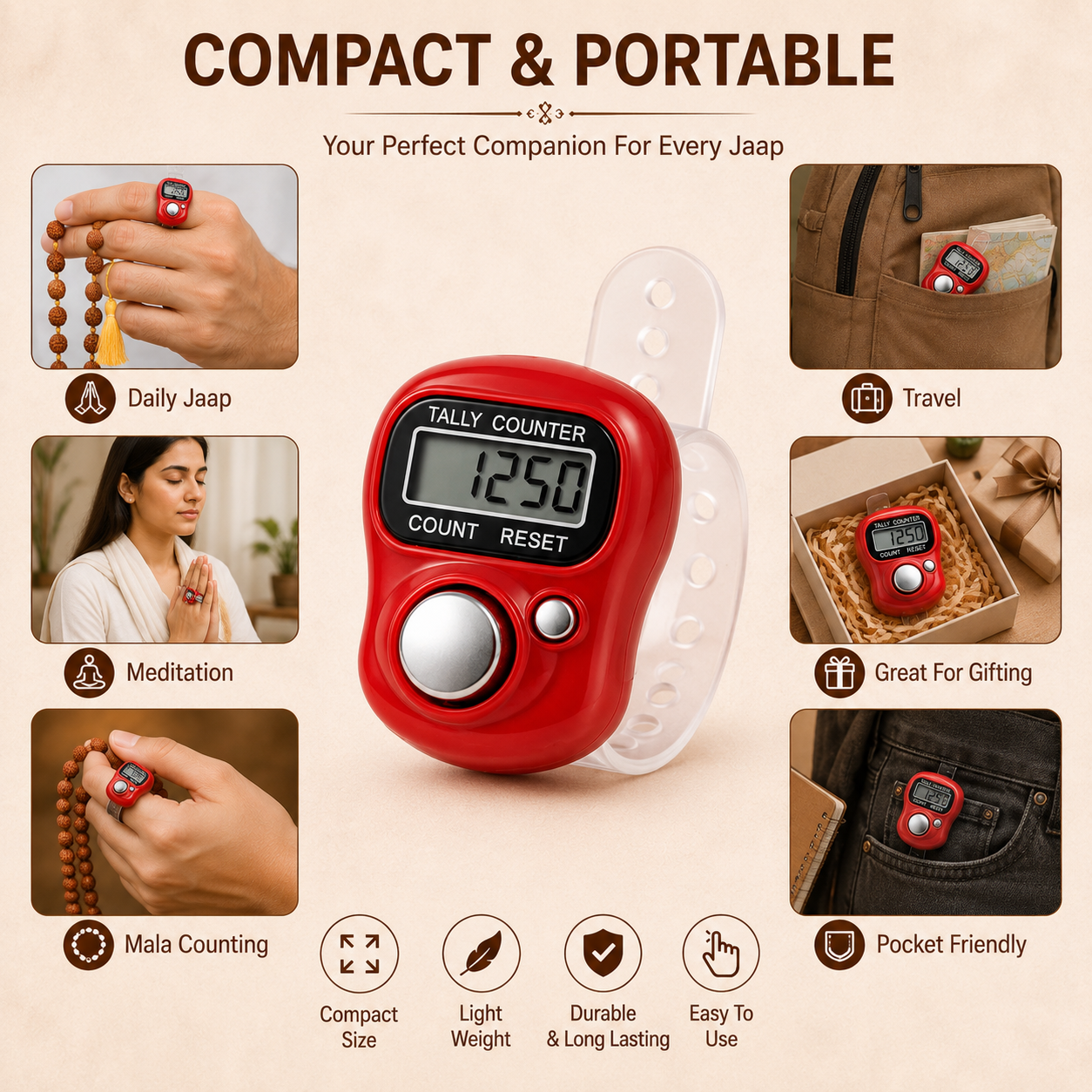 Sukhaum™ Digital Jaap Counter Ring (BUY 2 GET 2 FREE)